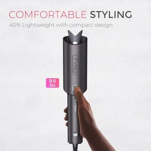 This automatic rotating curling iron with a unique hair guide creates consistent, tangle-free curls every time.