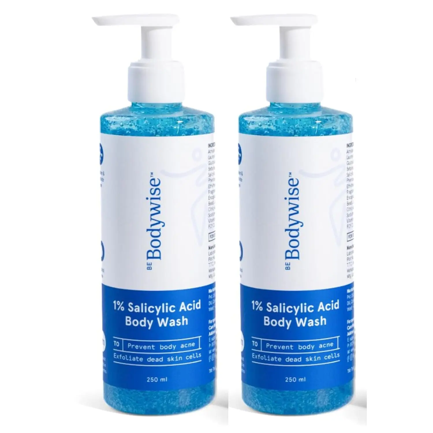 Be Bodywise salicylic acid body wash helps clear body acne and reduce strawberry skin with 1% salicylic acid and hydrating ingredients, leaving skin smooth and refreshed.