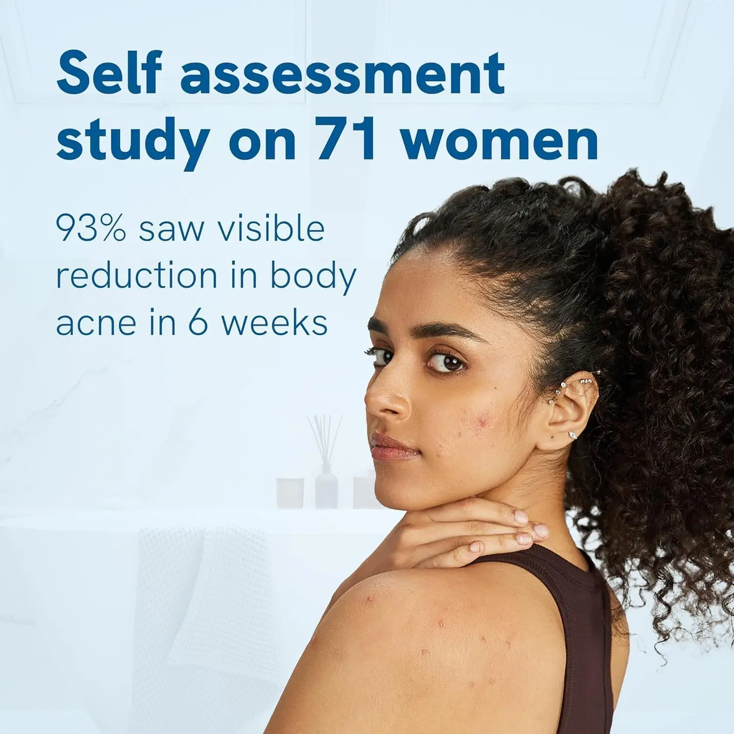 Be Bodywise salicylic acid body wash helps clear body acne and reduce strawberry skin with 1% salicylic acid and hydrating ingredients, leaving skin smooth and refreshed.