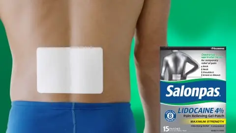 Salonpas lidocaine maximum strength pain relieving gel patch formulated with care in hygienic packaging and packed with goodness.