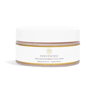 Innersense Organic Beauty scalp scrub with Hawaiian red salt, tea tree and peppermint oil provides a natural, gentle exfoliation, removing impurities while stimulating blood flow and soothing irritation.