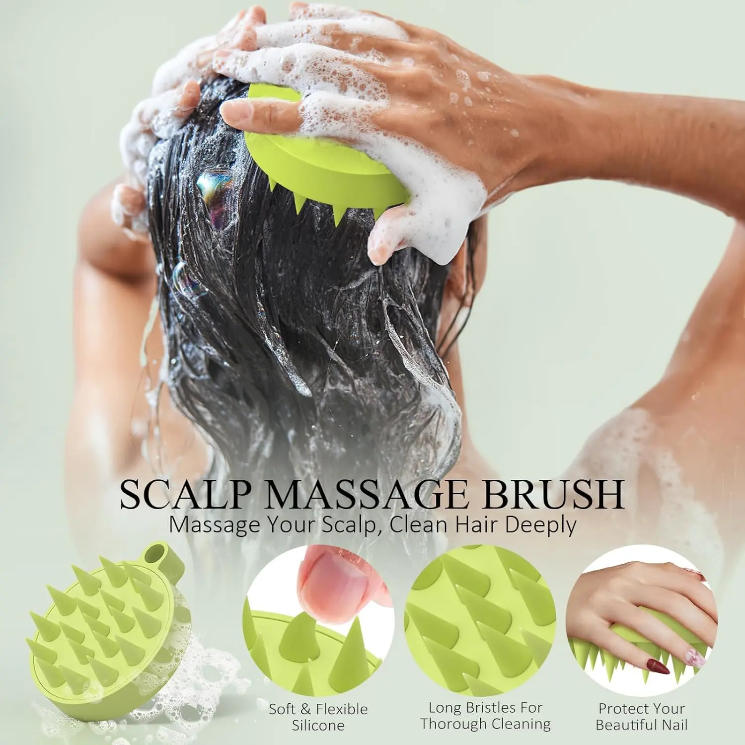 Shvyog rosemary scalp scrub exfoliates and nourishes the scalp while promoting hair growth, and includes a silicone massager for a complete hair treatment.