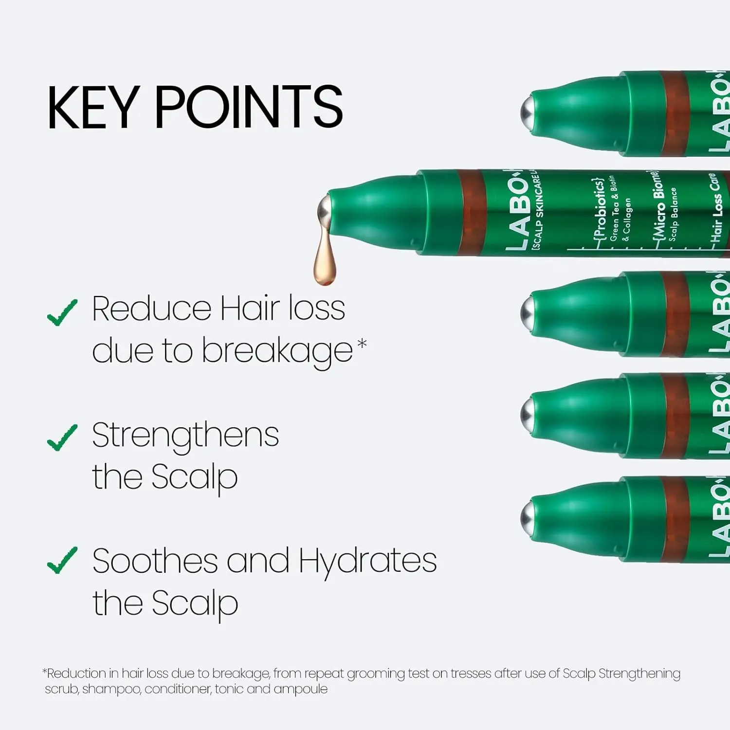 This vegan hair growth serum strengthens the scalp, reduces hair loss, and hydrates dry, itchy skin with its easy-to-use roll-on applicator.