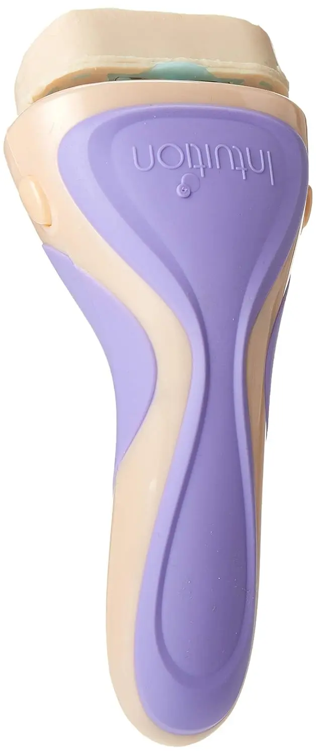 Two Schick Intuition Pure Nourishment razors with coconut milk and almond oil, allowing you to attach a cartridge, add water, and shave for lather in one step.