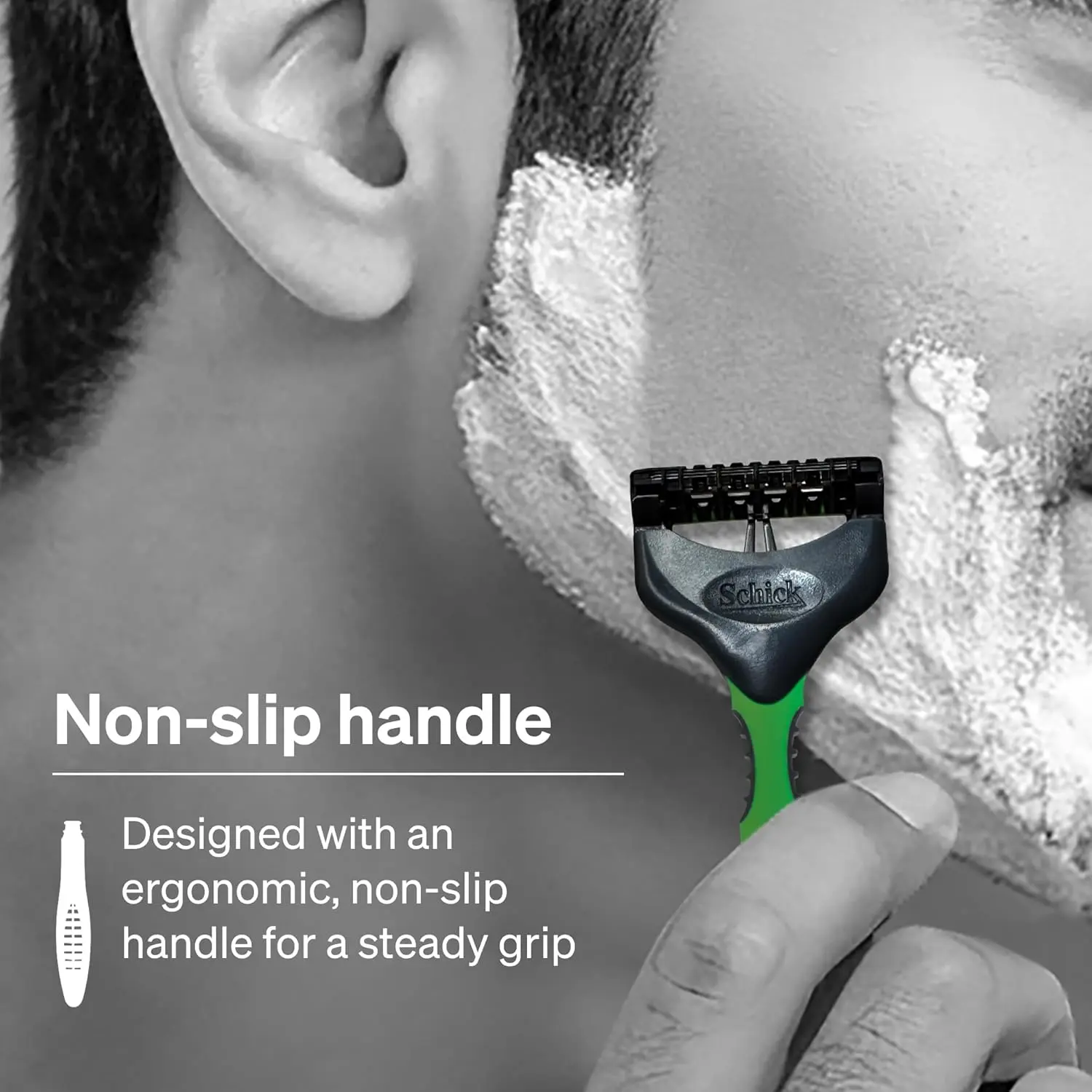 Schick Xtreme3 Sensitive disposable razor features three flexible blades, aloe lubrication, and ergonomic no-slip grip for a comfortable and irritation-free shave.