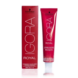 A tube of Schwarzkopf Igora Royal permanent hair color creme in shade 4-6, medium brown chocolate, weighing 60 grams.