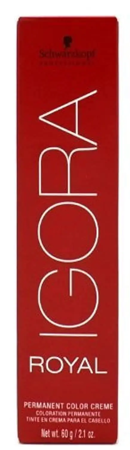 A tube of Schwarzkopf Igora Royal permanent hair color creme in shade 4-6, medium brown chocolate, weighing 60 grams.