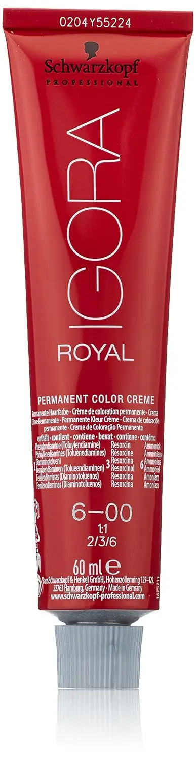 Schwarzkopf Igora Royal hair color provides 100% white hair coverage, natural extra shades, and intense shine, perfect for thick and resistant hair.