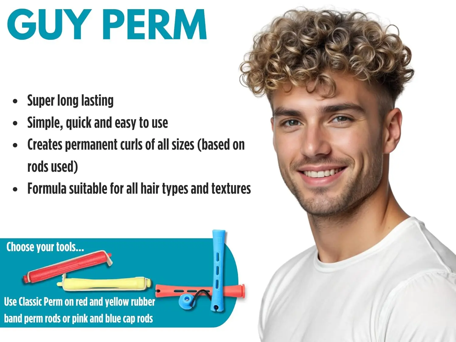 Scott Cornwall Classic Perm kit for creating lasting waves, curls and volume, designed for all hair types and textures with strengthening amino acids.