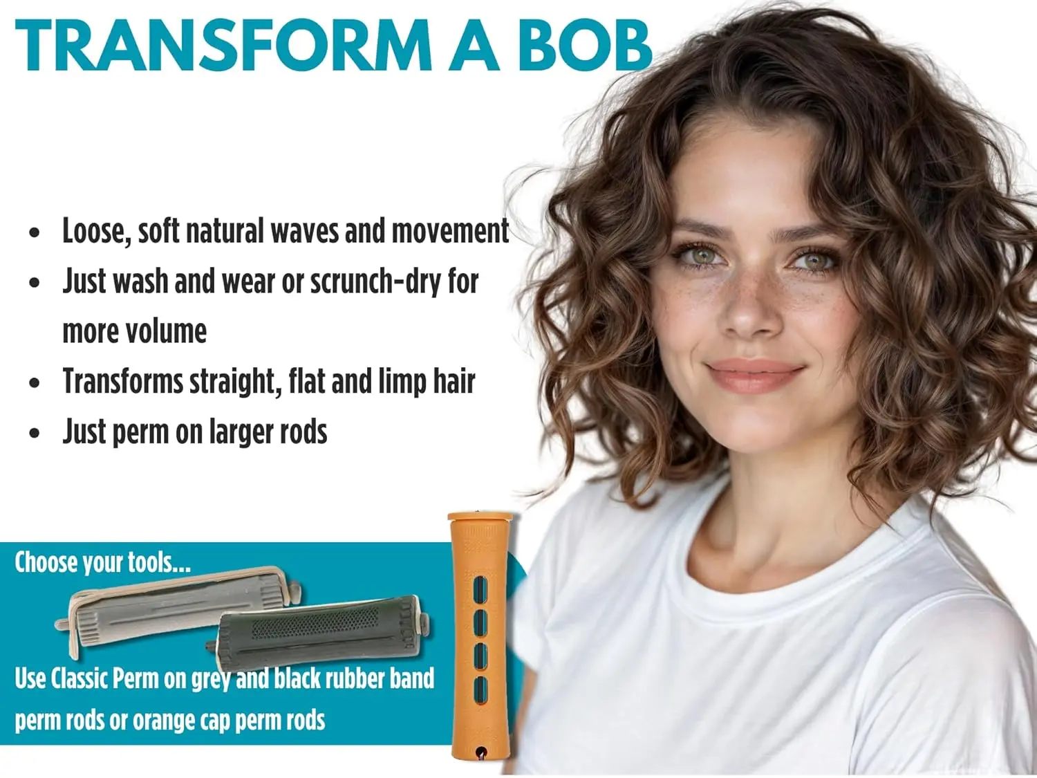 Scott Cornwall Classic Perm kit for creating lasting waves, curls and volume, designed for all hair types and textures with strengthening amino acids.