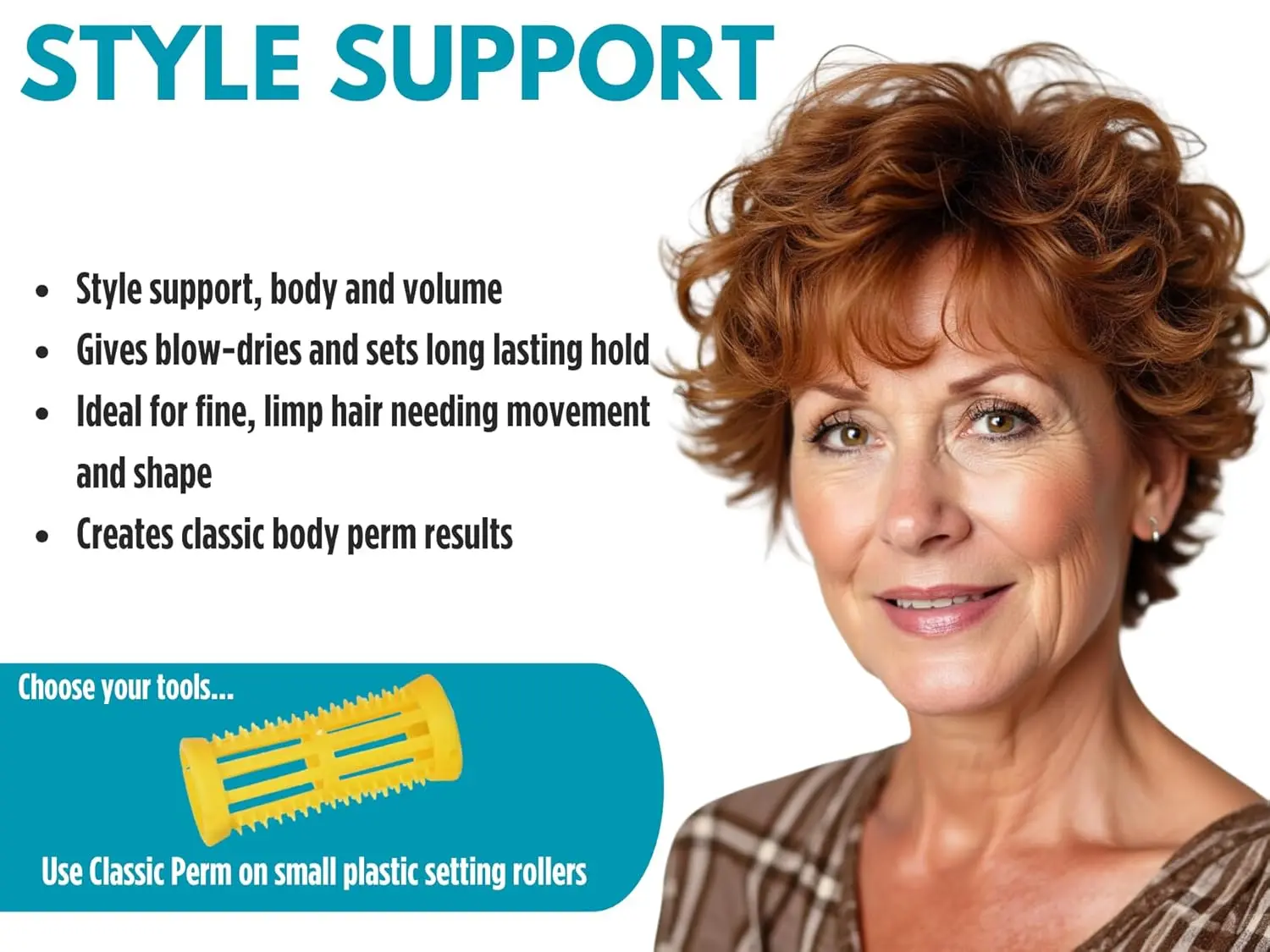 Scott Cornwall Classic Perm kit for creating lasting waves, curls and volume, designed for all hair types and textures with strengthening amino acids.