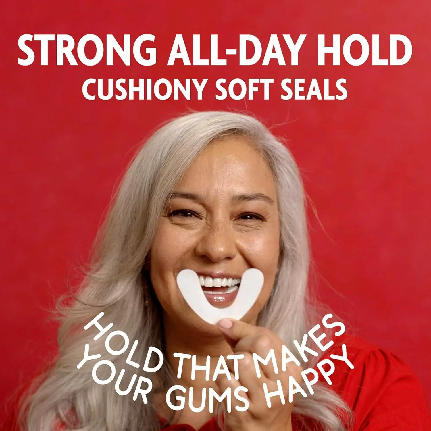 A pack of Sea-Bond Fresh Mint denture adhesive seals for lower dentures providing a secure, all-day, comfortable hold, and zinc-free alternative to denture creams.