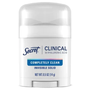 Secret Clinical Strength antiperspirant deodorant provides 72-hour sweat and odor protection while being gentle on skin, fighting stress, heat, and activity sweat.
