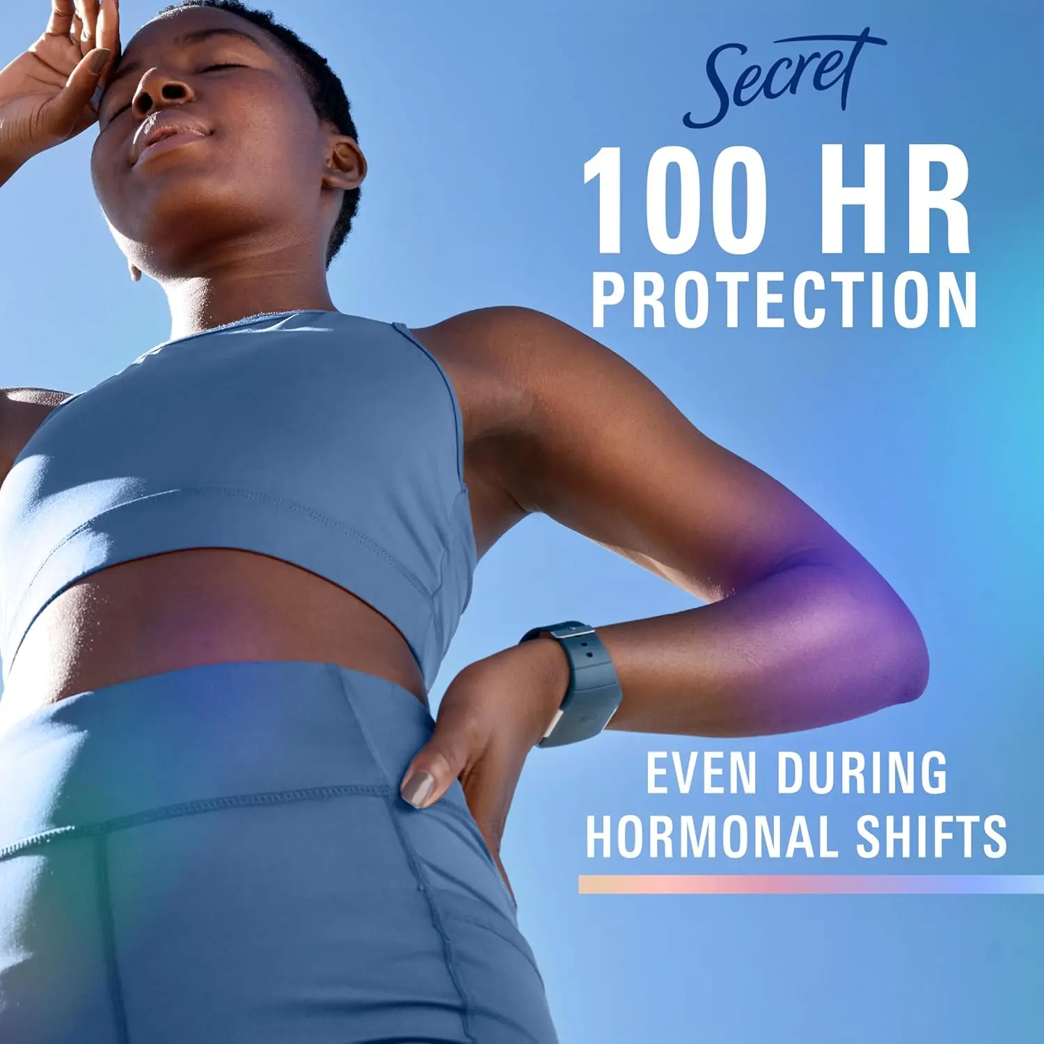 Secret Clinical Strength antiperspirant deodorant provides 72-hour sweat and odor protection while being gentle on skin, fighting stress, heat, and activity sweat.