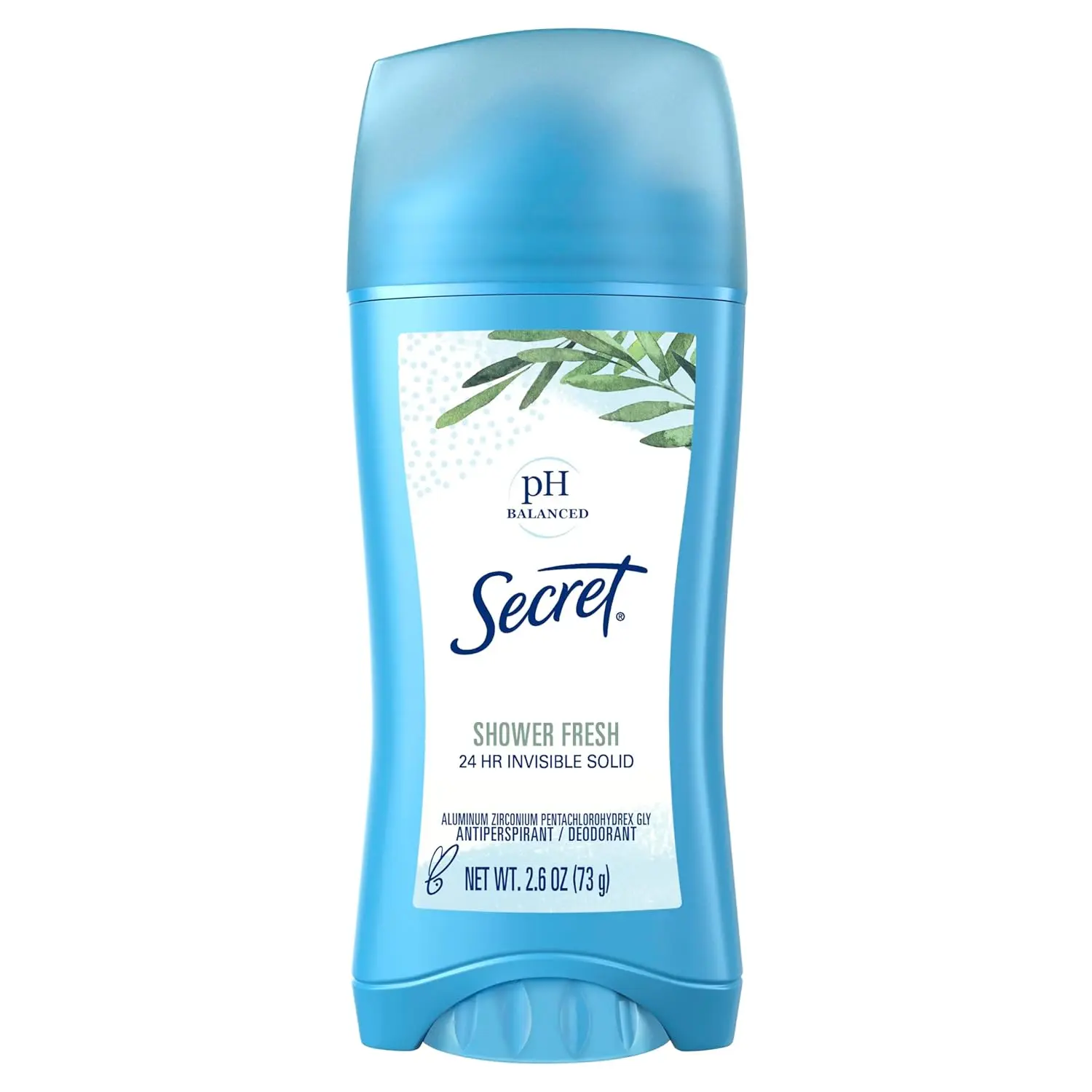 Secret Shower Fresh invisible solid antiperspirant and deodorant for unisex, providing all-day dryness.