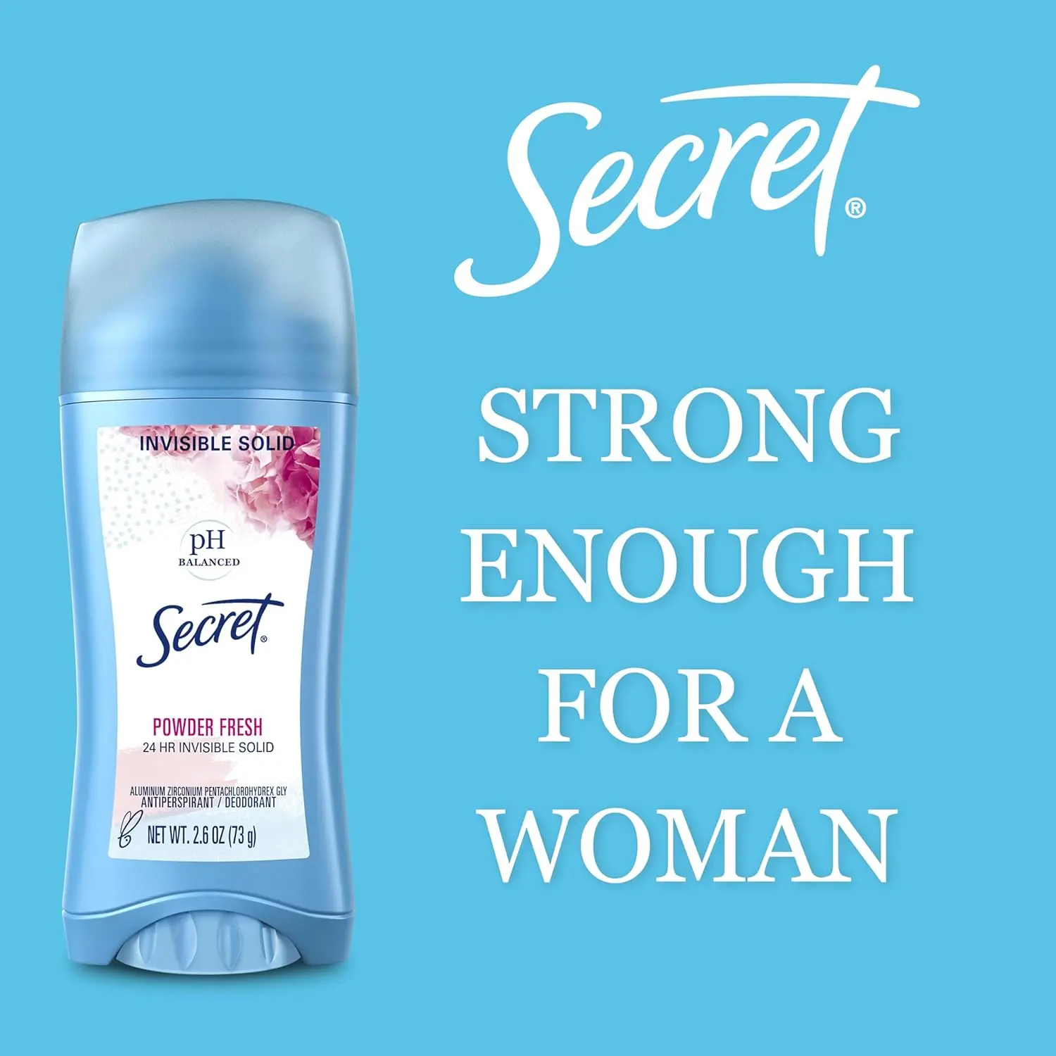 Secret Shower Fresh invisible solid antiperspirant and deodorant for unisex, providing all-day dryness.