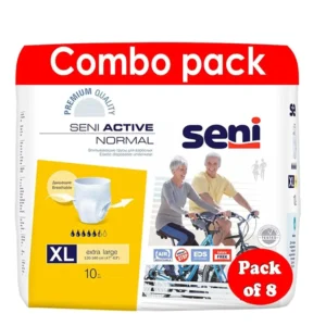 Seni Active Normal breathable pull-up underwear for women and men offers light to moderate incontinence protection with a comfortable, discreet fit and extra dryness.