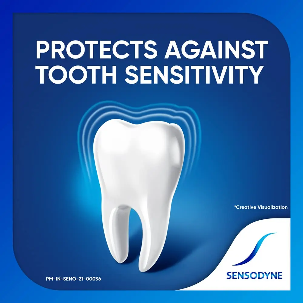 Sensodyne Repair & Protect toothpaste provides sensitivity protection and helps repair sensitive areas with twice daily brushing, visible results in four weeks.
