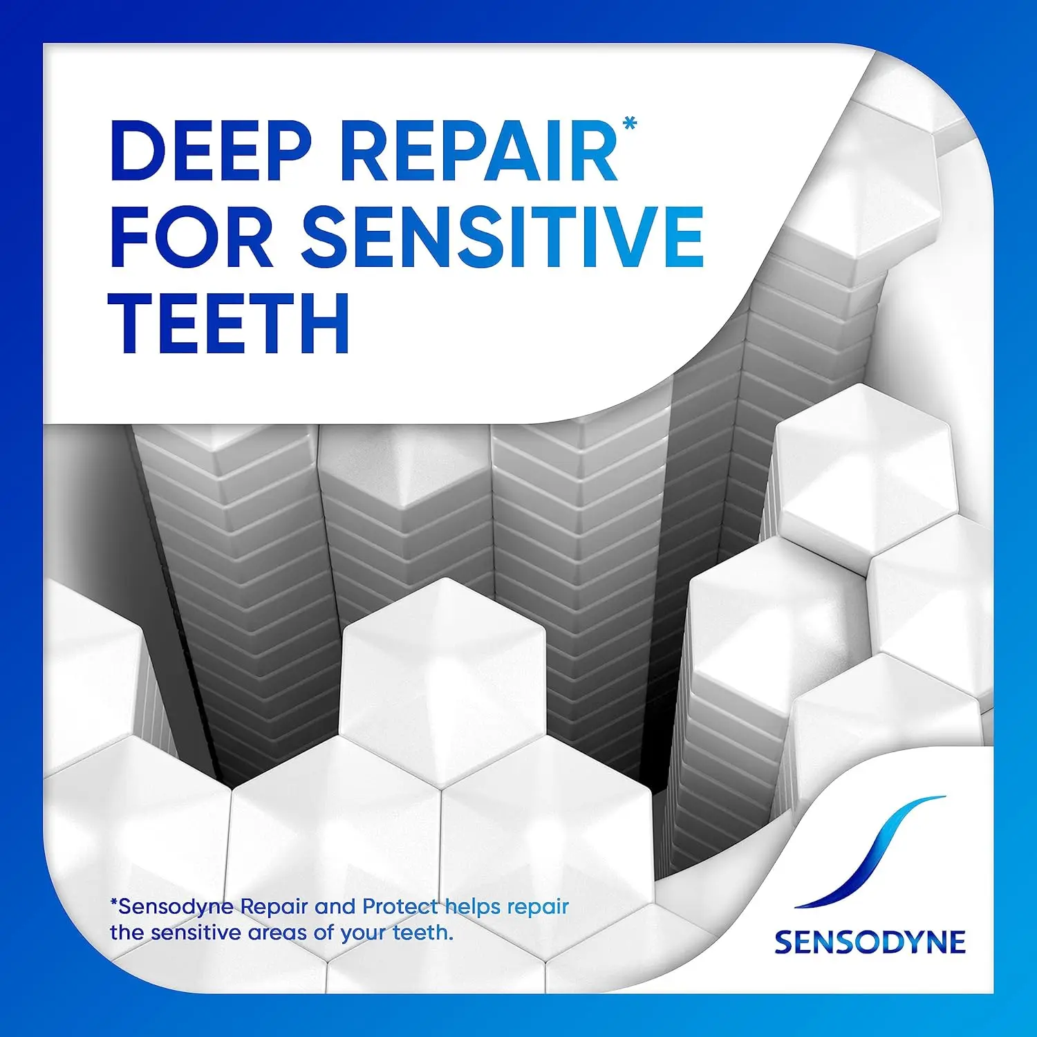 Four tubes of Sensodyne Repair and Protect Whitening toothpaste helps repair sensitive teeth and freshens breath while gently whitening.