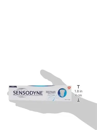 Sensodyne Repair & Protect toothpaste provides sensitivity protection and helps repair sensitive areas with twice daily brushing, visible results in four weeks.