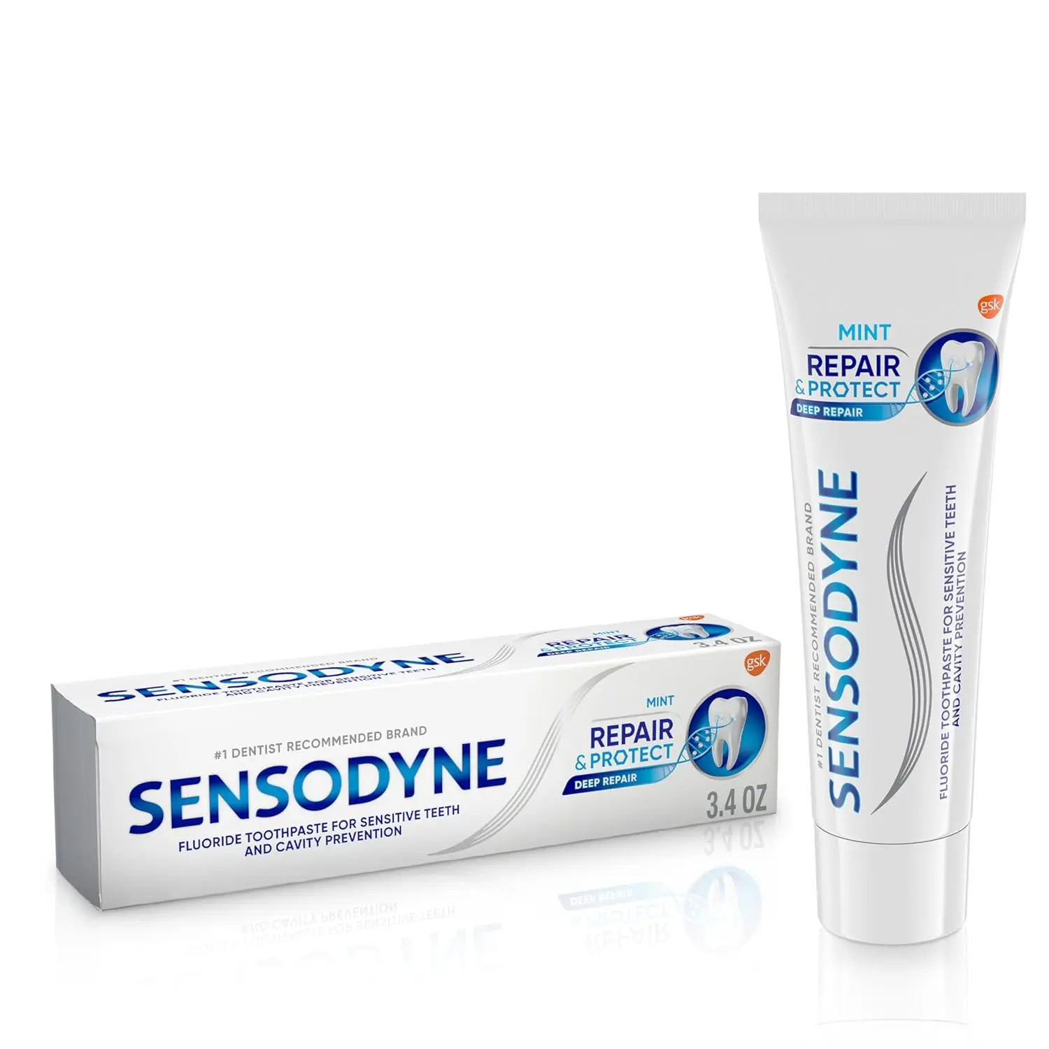 Two tubes of Sensodyne Extra Whitening toothpaste, the #1 dentist-recommended brand, provide 24/7 protection against tooth sensitivity and help remove stains for a brighter smile with twice-daily brushing.