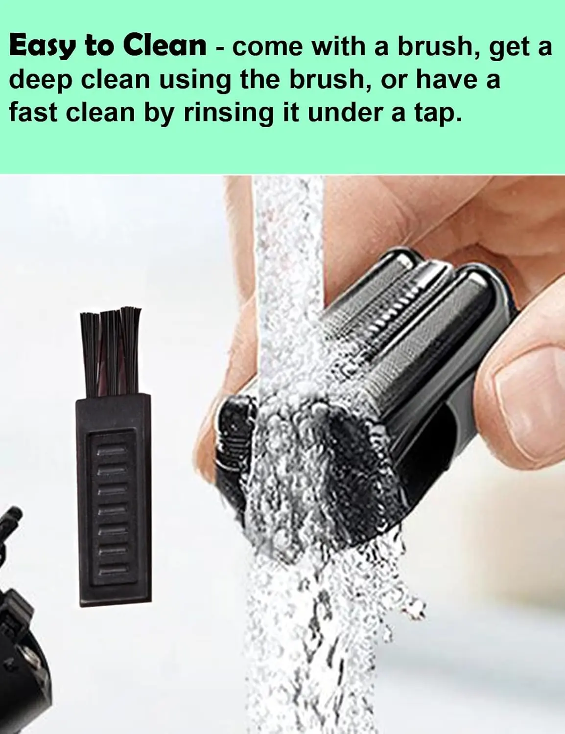 This is a Series 3 32B replacement head compatible with Braun ProSkin electric shavers like the 3040s and 310s, featuring independently floating shaving elements and a precise tooth comb for a comfortable and close wet or dry shave.