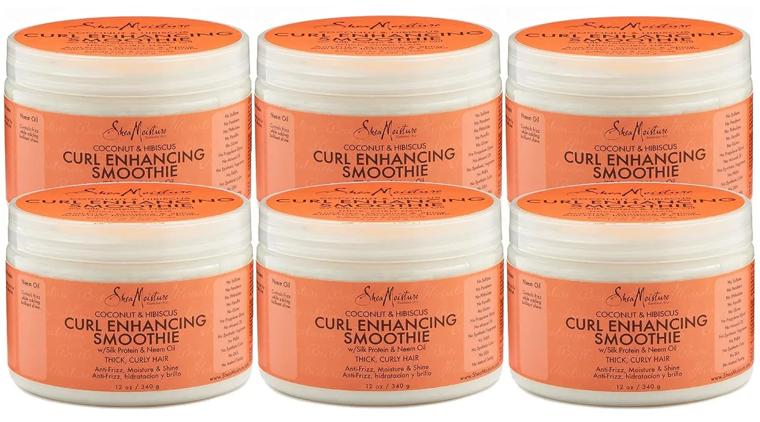 Shea Moisture Coconut and Hibiscus Curl Enhancing Smoothie provides all-day hydration and brilliant shine, perfect for twist-outs, braids, and wash-and-go styles.