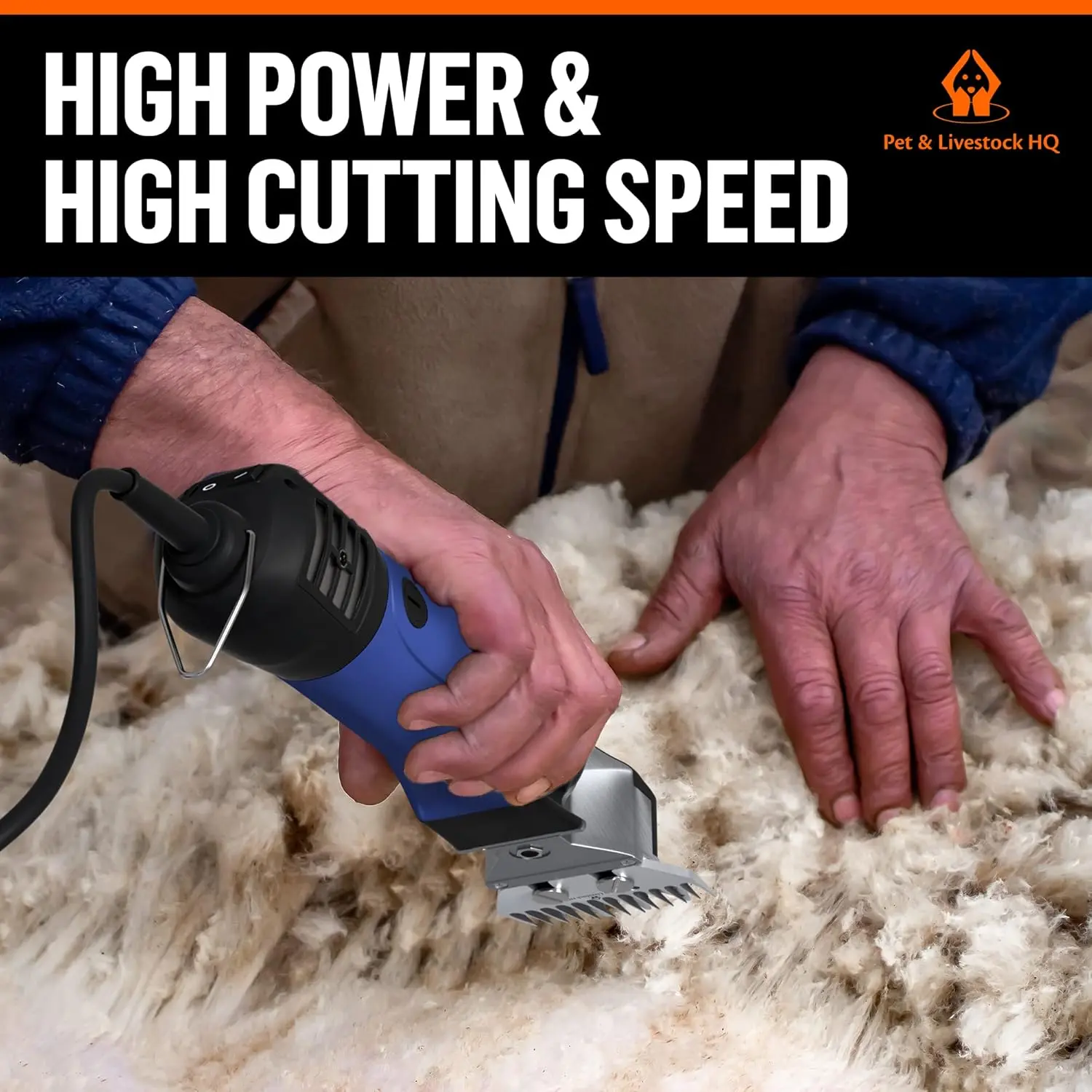 Pet & Livestock HQ electric sheep shears efficiently groom sheep, goats, alpacas, llamas, and angora rabbits with its durable copper motor and sharp steel blades, all in a portable kit.