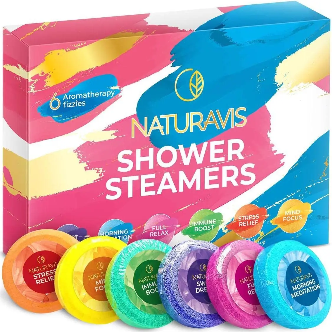 This shower aromatherapy set for women offers a relaxing spa experience with essential oils, perfect for stress relief and self-care.