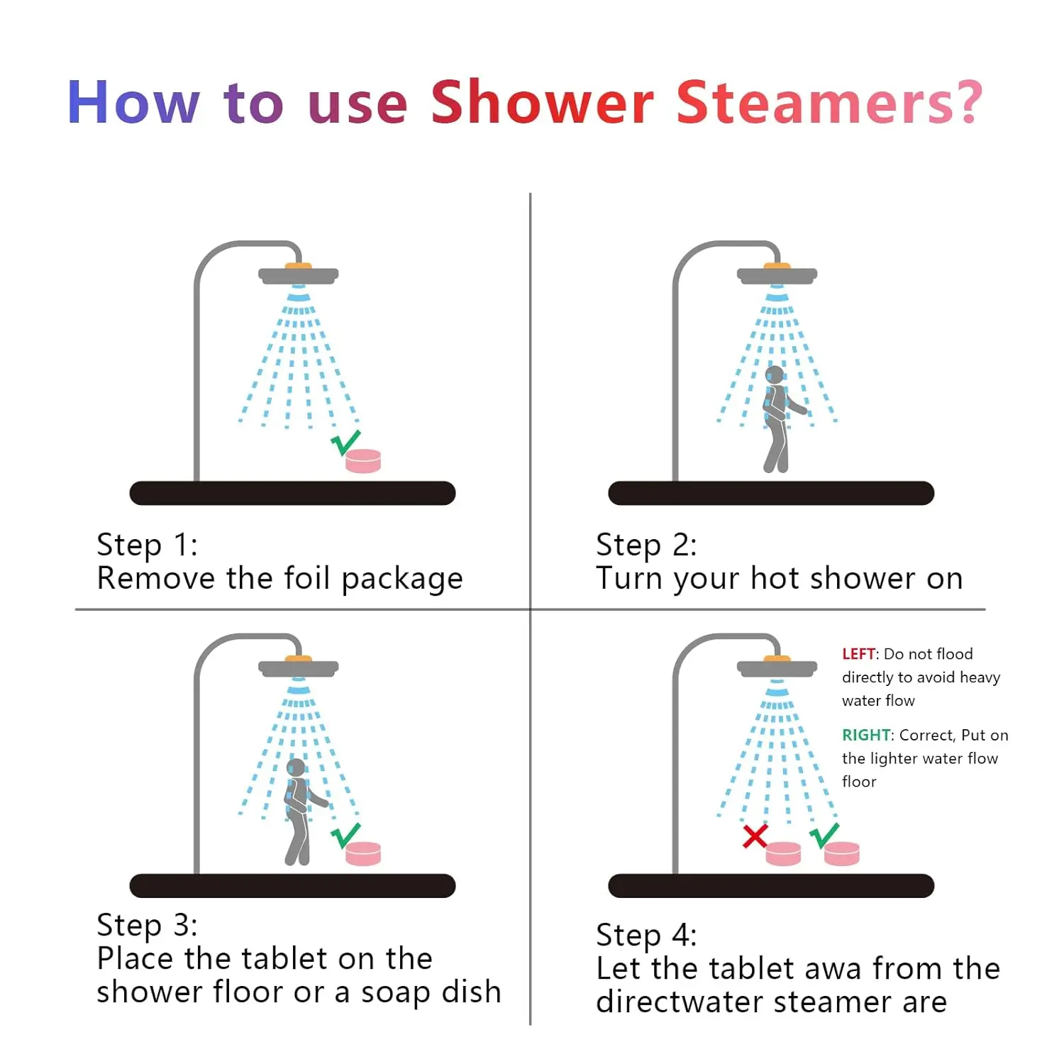 This aromatherapy shower steamer set includes 18 organic shower bombs with essential oils like eucalyptus, mint, rose, lavender, chamomile, and watermelon, perfect for relaxation and gifting.