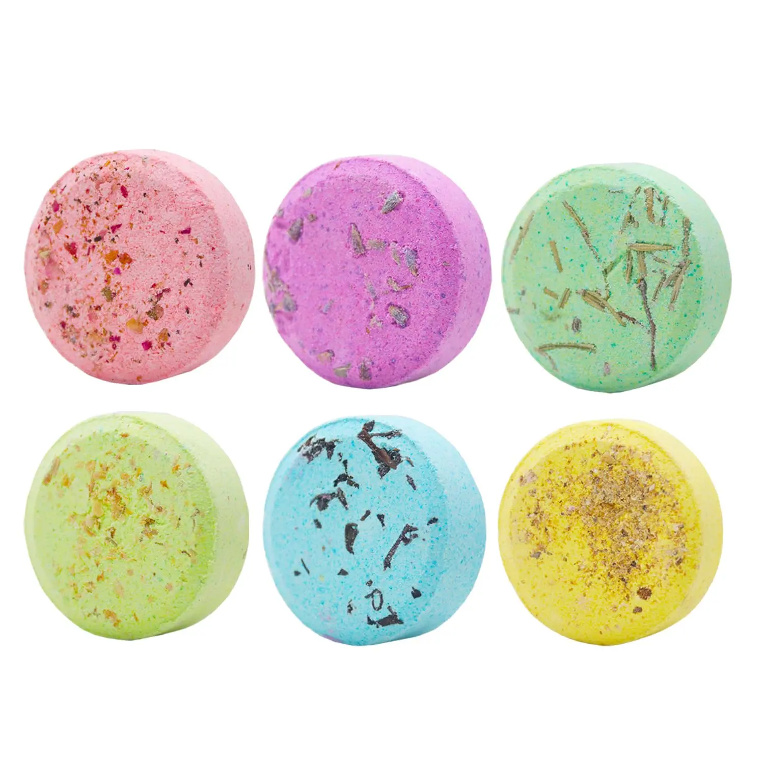 This aromatherapy shower steamer gift set contains six fragrant tablets made with organic plant extracts for a relaxing spa experience.