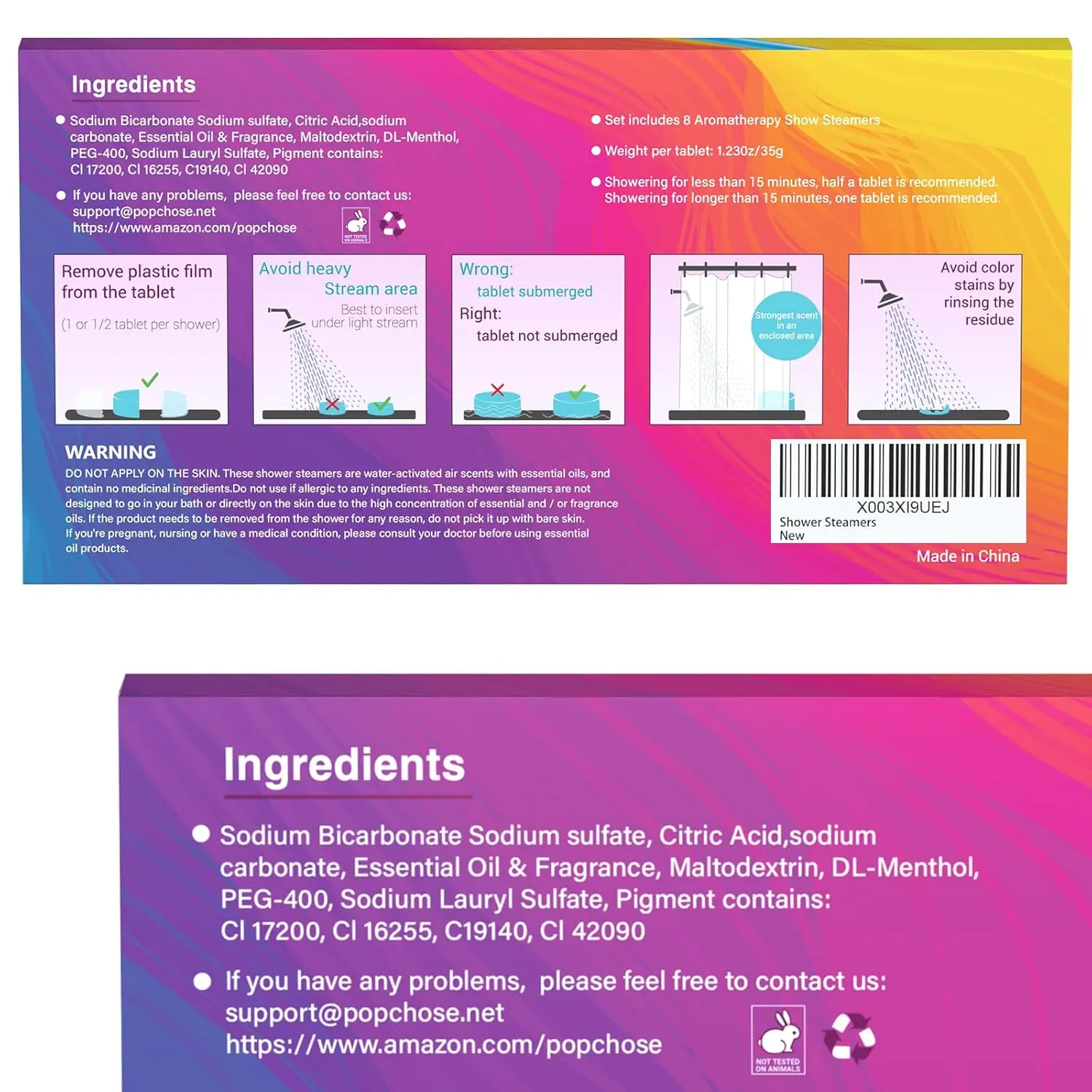 POPCHOSE aromatherapy shower steamers are relaxing self care gifts for women, moms, and friends, offering a spa-like experience at home with natural essential oils.