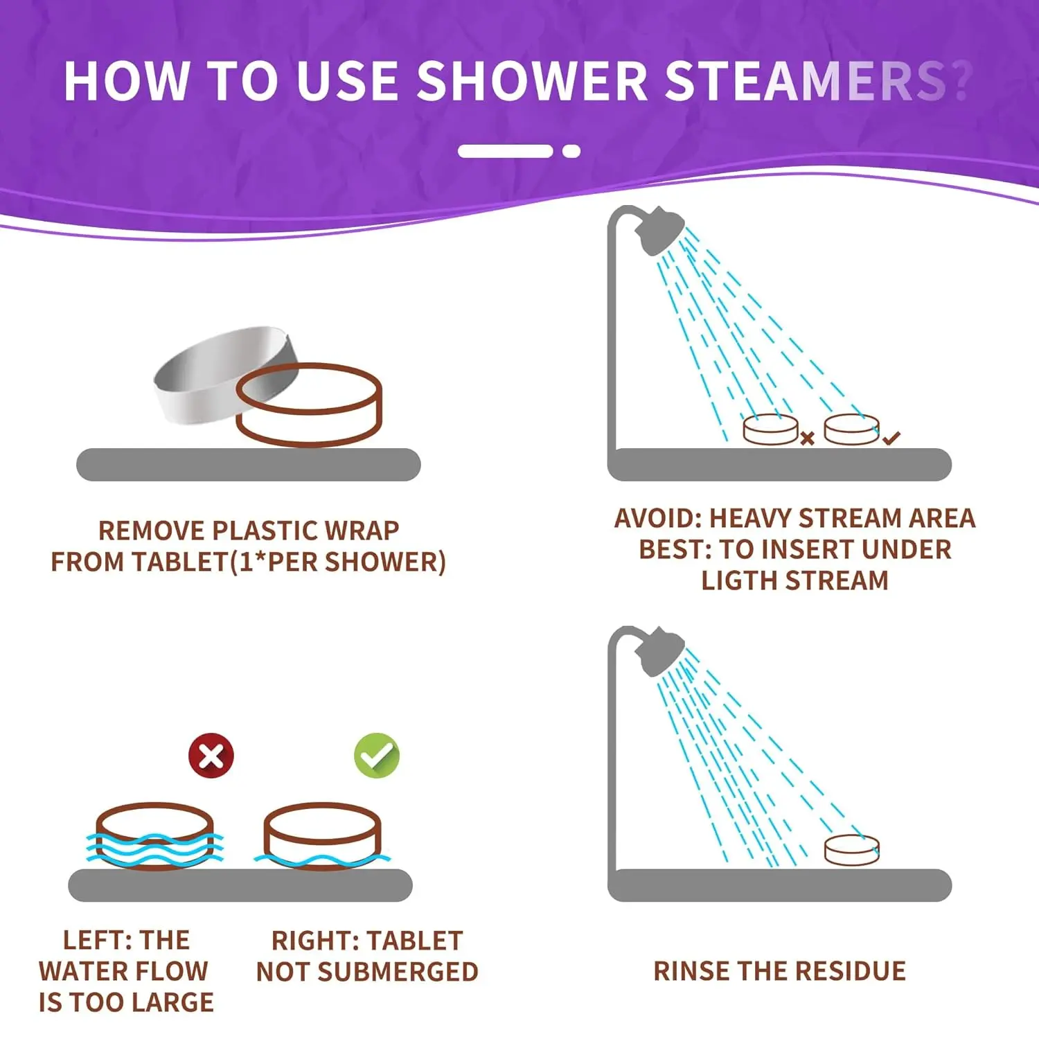 This aromatherapy shower steamer gift set includes eight bath bombs with essential oils for a relaxing home spa experience.