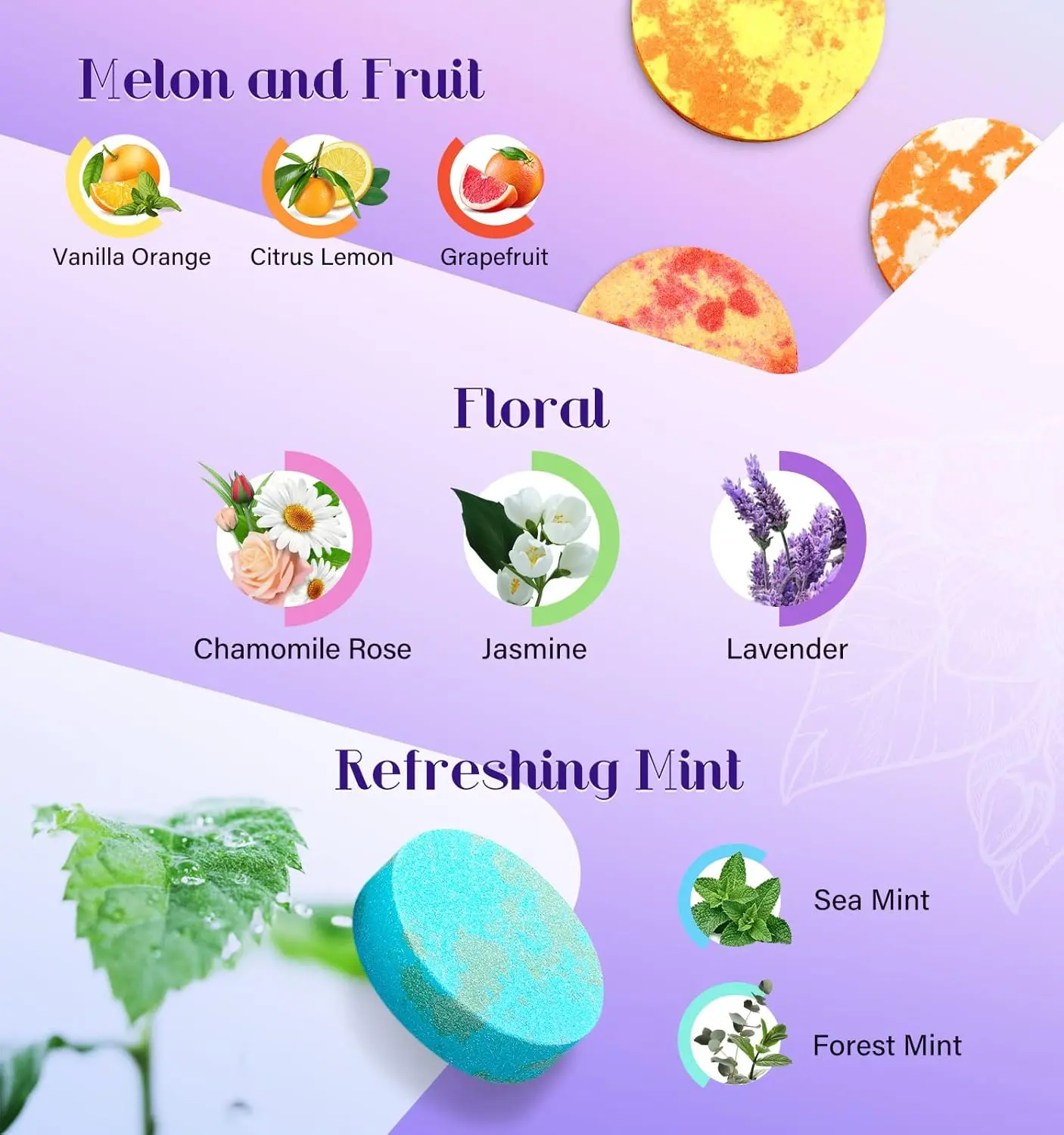 Eight scented shower steamers aromatherapy tablets in gift packaging provide a relaxing home spa experience, perfect gifts for women, mom, wife, or valentines day.