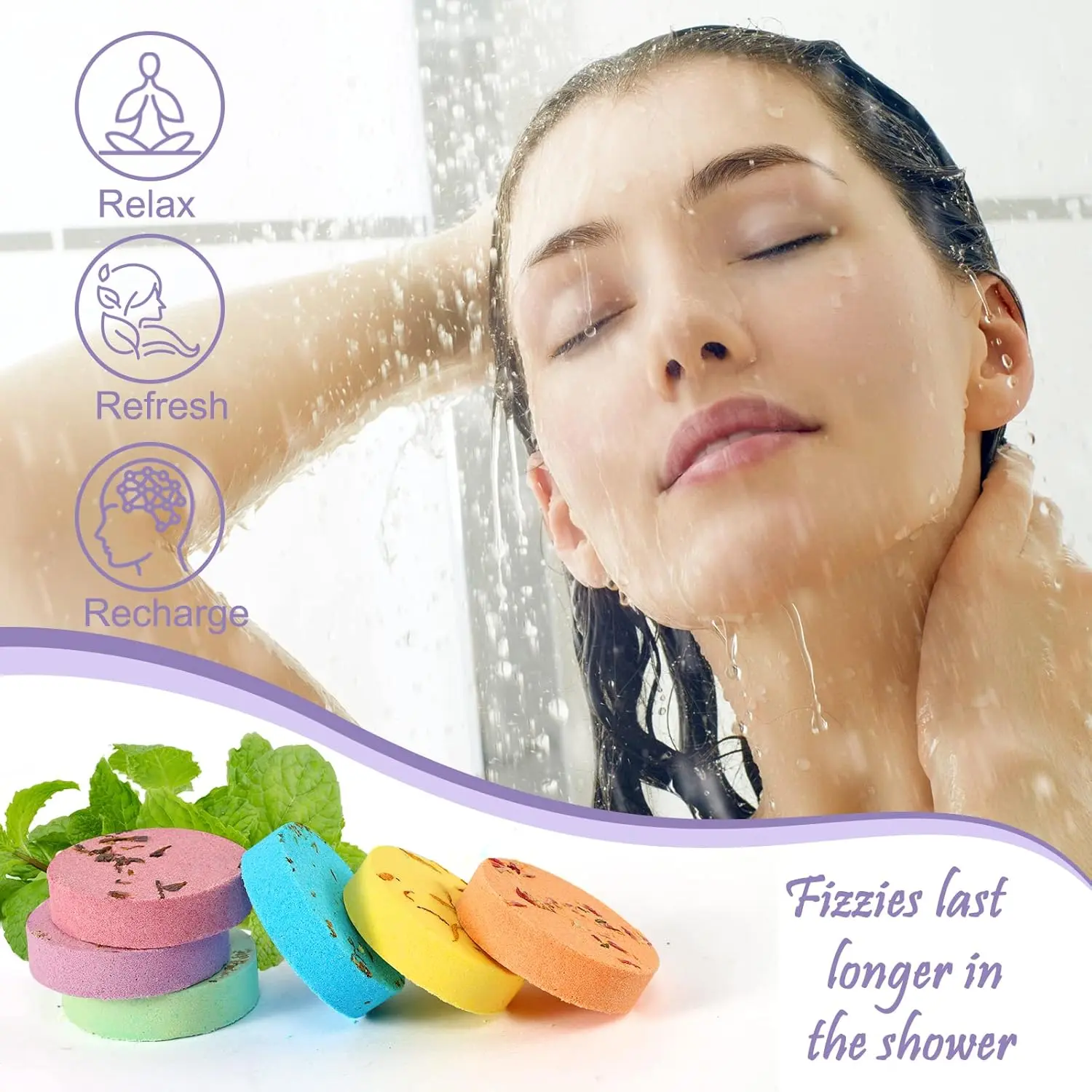 This aromatherapy shower steamer set offers a relaxing spa experience with essential oils like eucalyptus, perfect as a self-care gift for women and men.