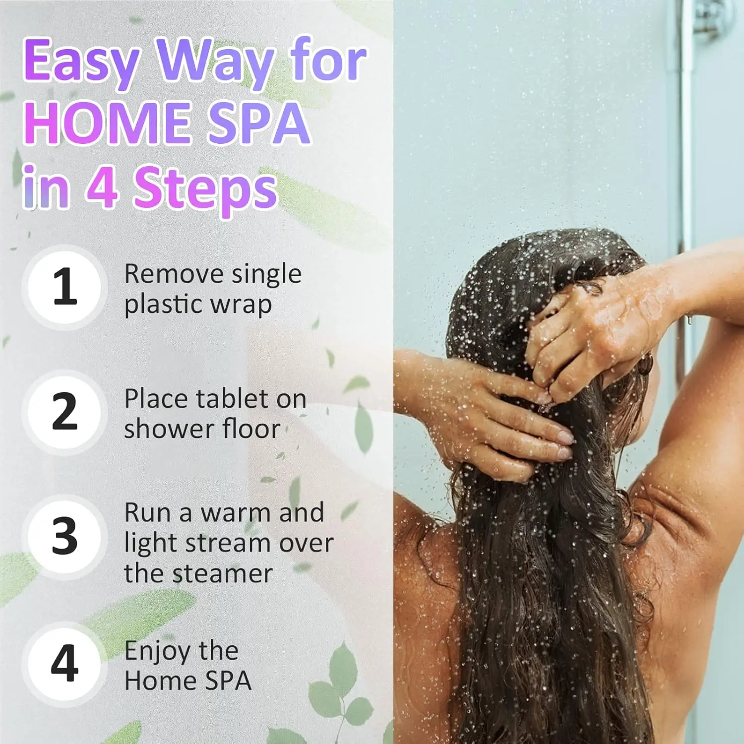 Jemyda 8 pack shower steamers with white sage, lemon, lavender, and rose scents for aromatherapy and relaxation.