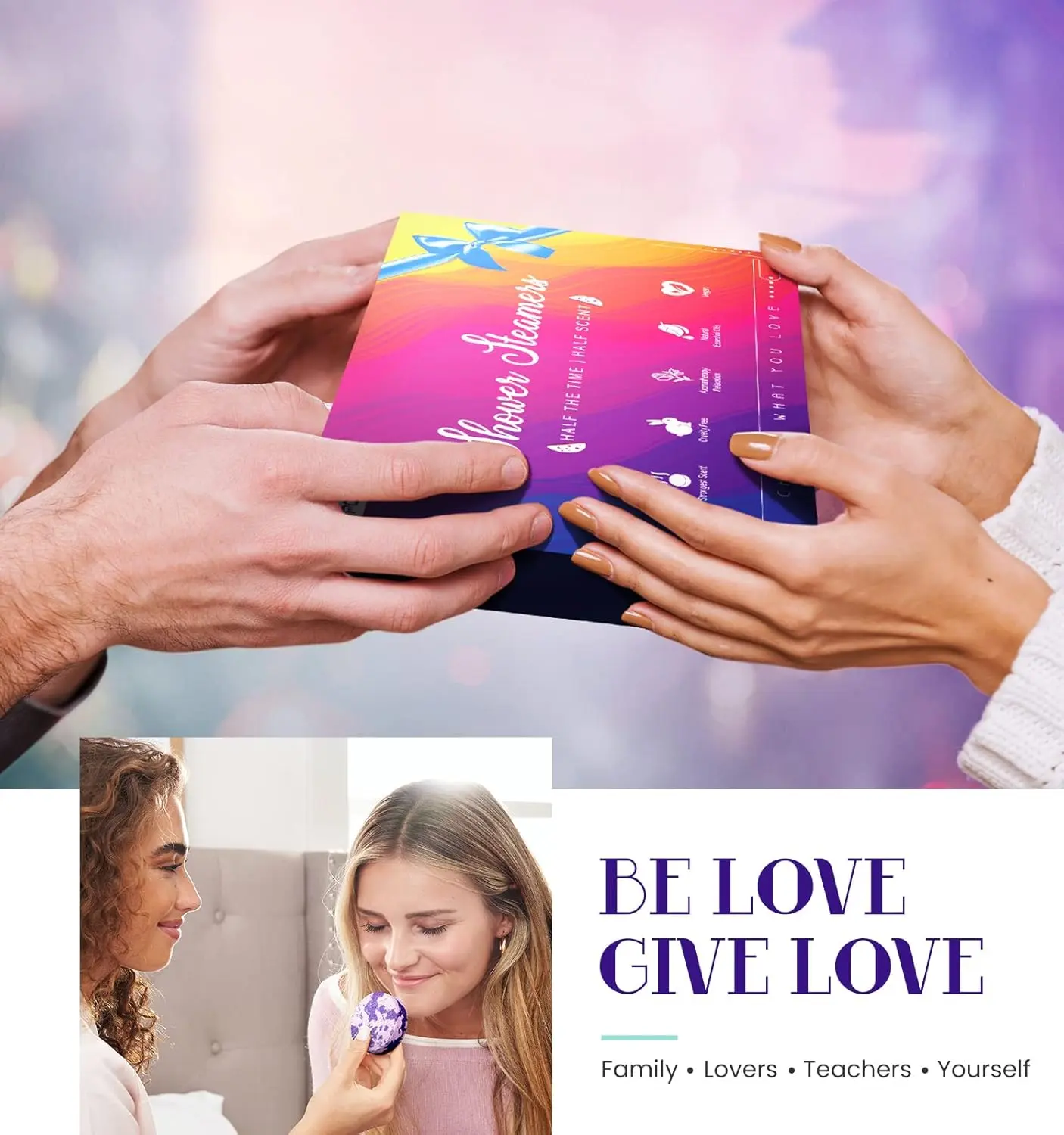 Eight scented shower steamers aromatherapy tablets in gift packaging provide a relaxing home spa experience, perfect gifts for women, mom, wife, or valentines day.