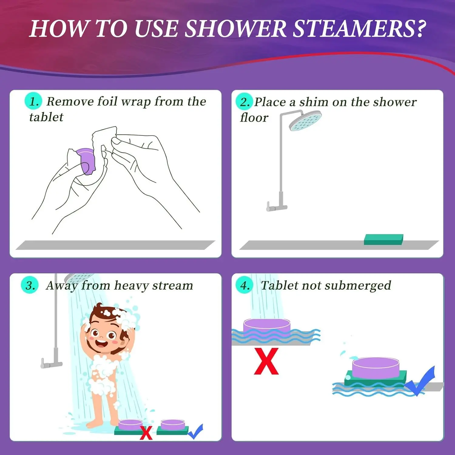 Indulge in a luxurious home spa experience with JoJowell aromatherapy shower steamers, infused with natural essential oils for relaxation and stress relief, the perfect self-care gift for women.