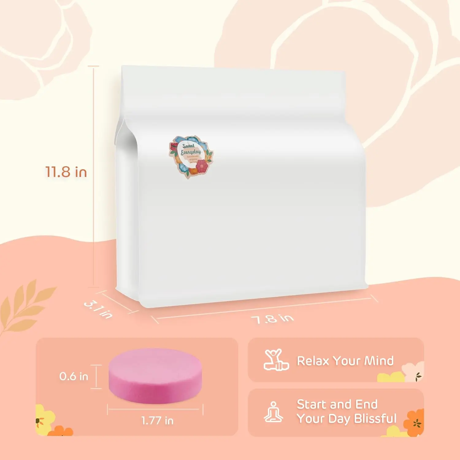 This luxury spa gift set contains 45 individually wrapped shower tablets made with 100% natural ingredients, perfect for an ideal gift.