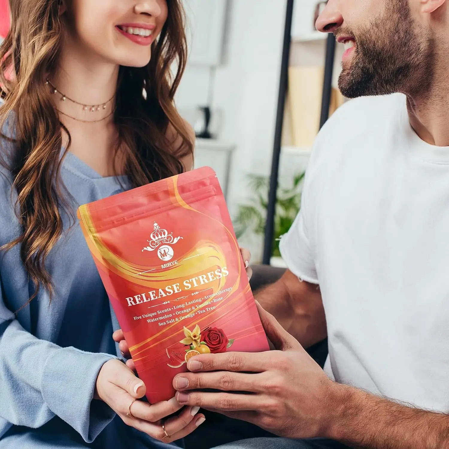 This image shows a set of 20 individually wrapped shower steamers with various scents like orange vanilla and tea tree, perfect as a women's birthday gift for aromatherapy.