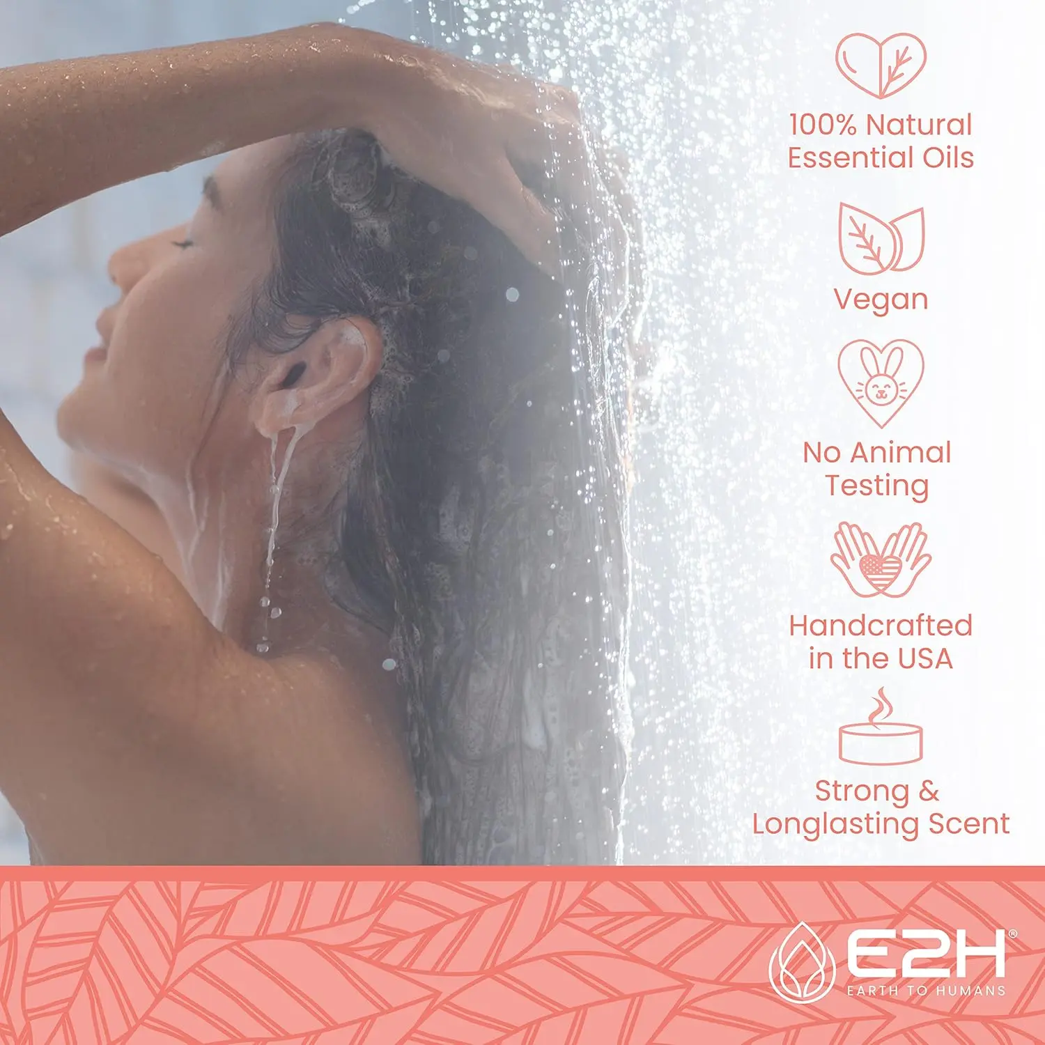 Six grapefruit scented aromatherapy shower steamers tablets for women, designed to relieve stress and balance mood with essential oils.