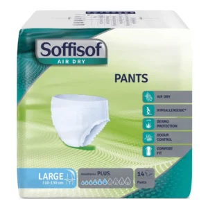Large Silc Soffisof pull up pants with air dry and odour control for dermo protection and comfort fit.