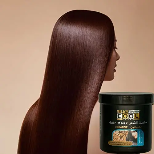 Silky Cool Keratin hair mask provides deep regenerative treatment, rebuilding and conditioning hair to restore elasticity, moisture and repair cuticle damage, leaving hair smooth and frizz-free.