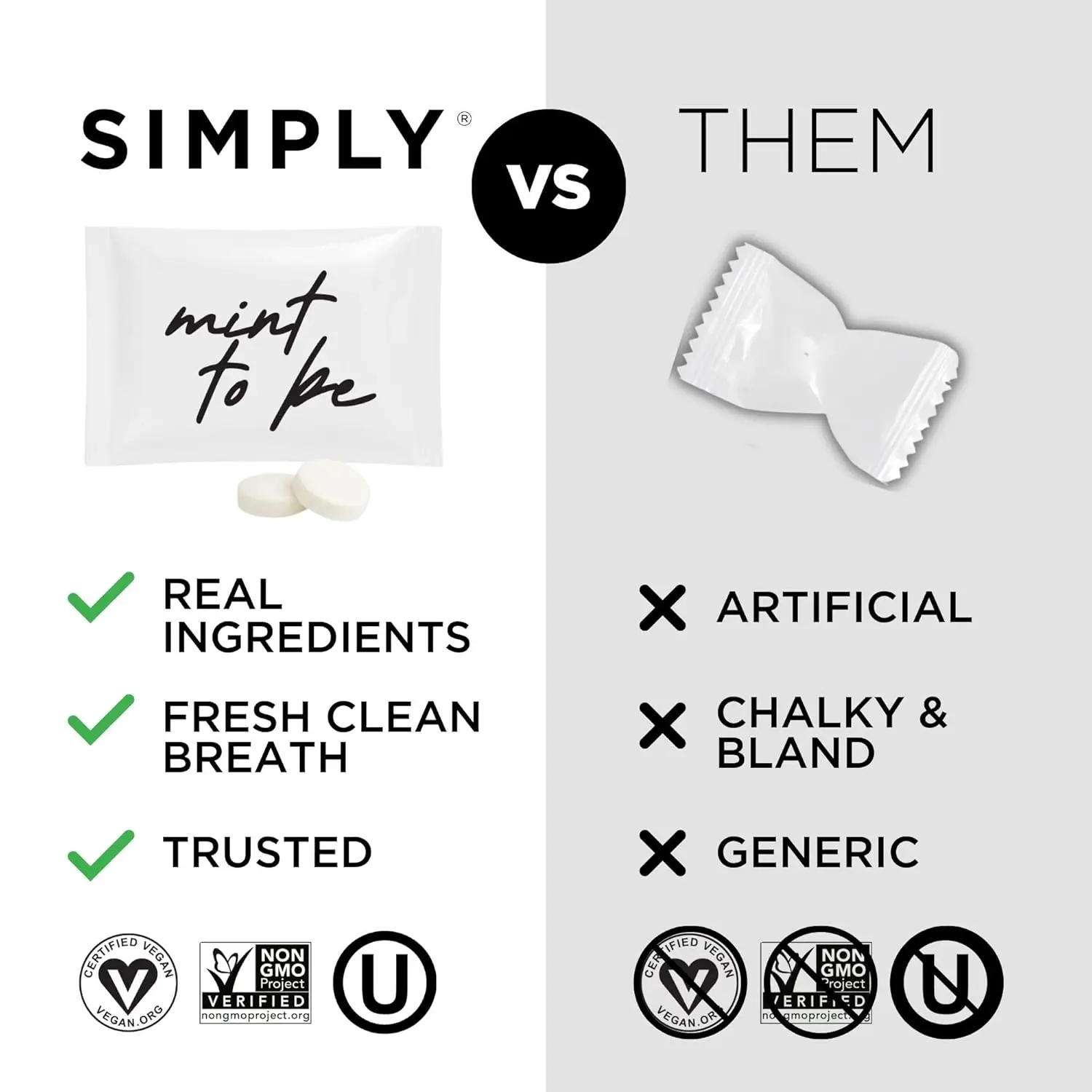 Individually wrapped peppermint mints made with real peppermint oil are perfect as wedding favors or bridal shower gifts.