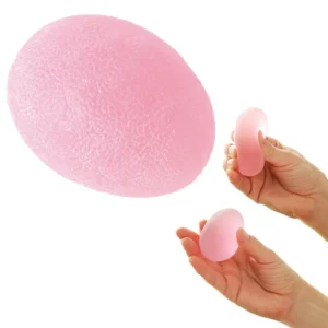 The pink SISSEL Press Egg provides light resistance for hand and forearm muscle building and improved flexibility, perfect for physical therapy and rehabilitation.