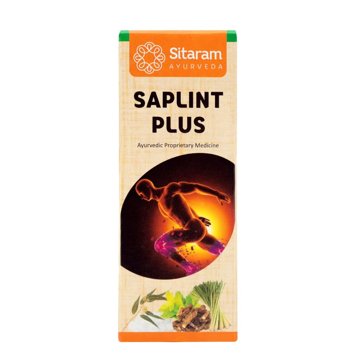Sitaram Ayurveda Saplint Plus liniment provides immediate relief from muscle pain, stiffness, and inflammation caused by sprains, strains, sciatica, and other rheumatic conditions.