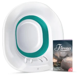 Fivona sitz bath seat provides soothing relief and speeds up postpartum recovery while offering hemorrhoid treatment with its unisex and universal fit over the toilet.