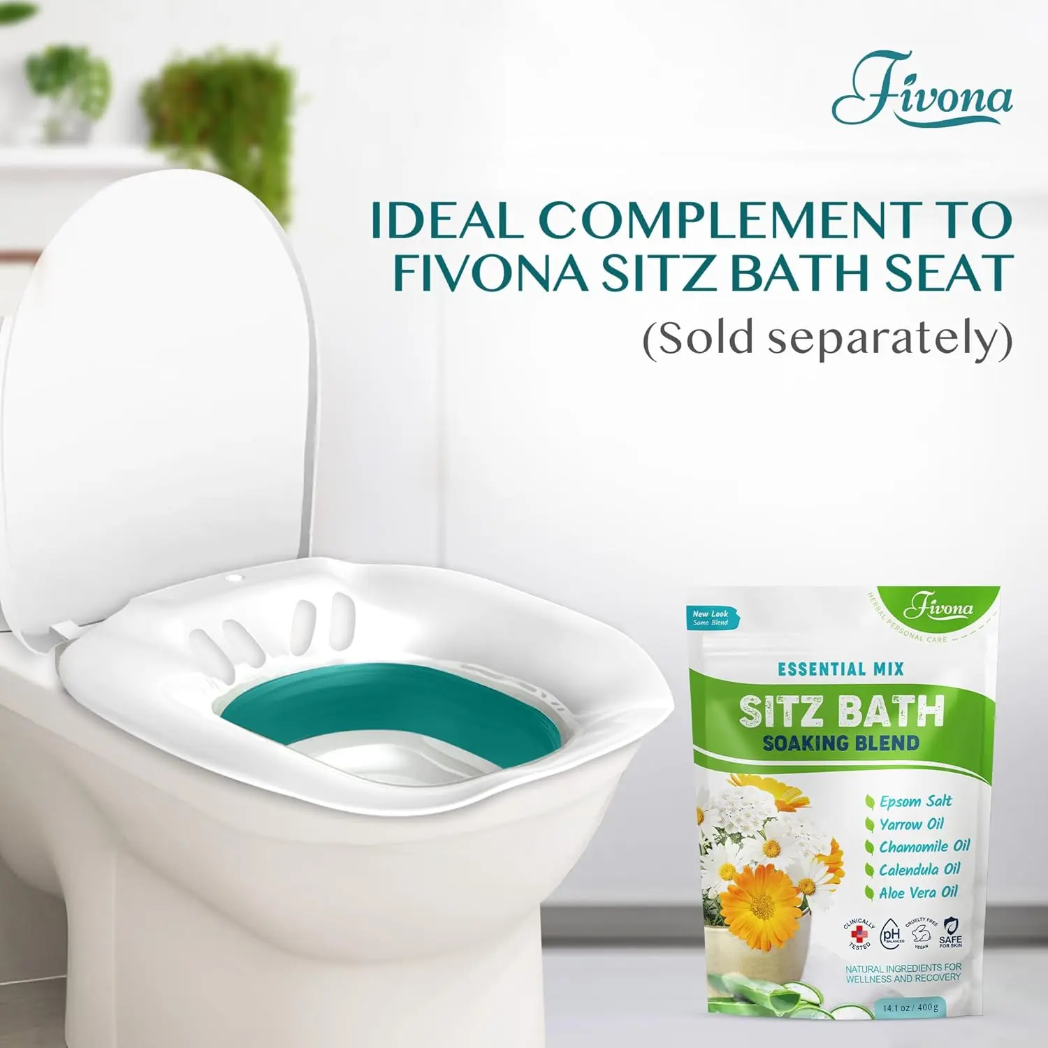 Fivona sitz bath seat provides soothing relief and speeds up postpartum recovery while offering hemorrhoid treatment with its unisex and universal fit over the toilet.