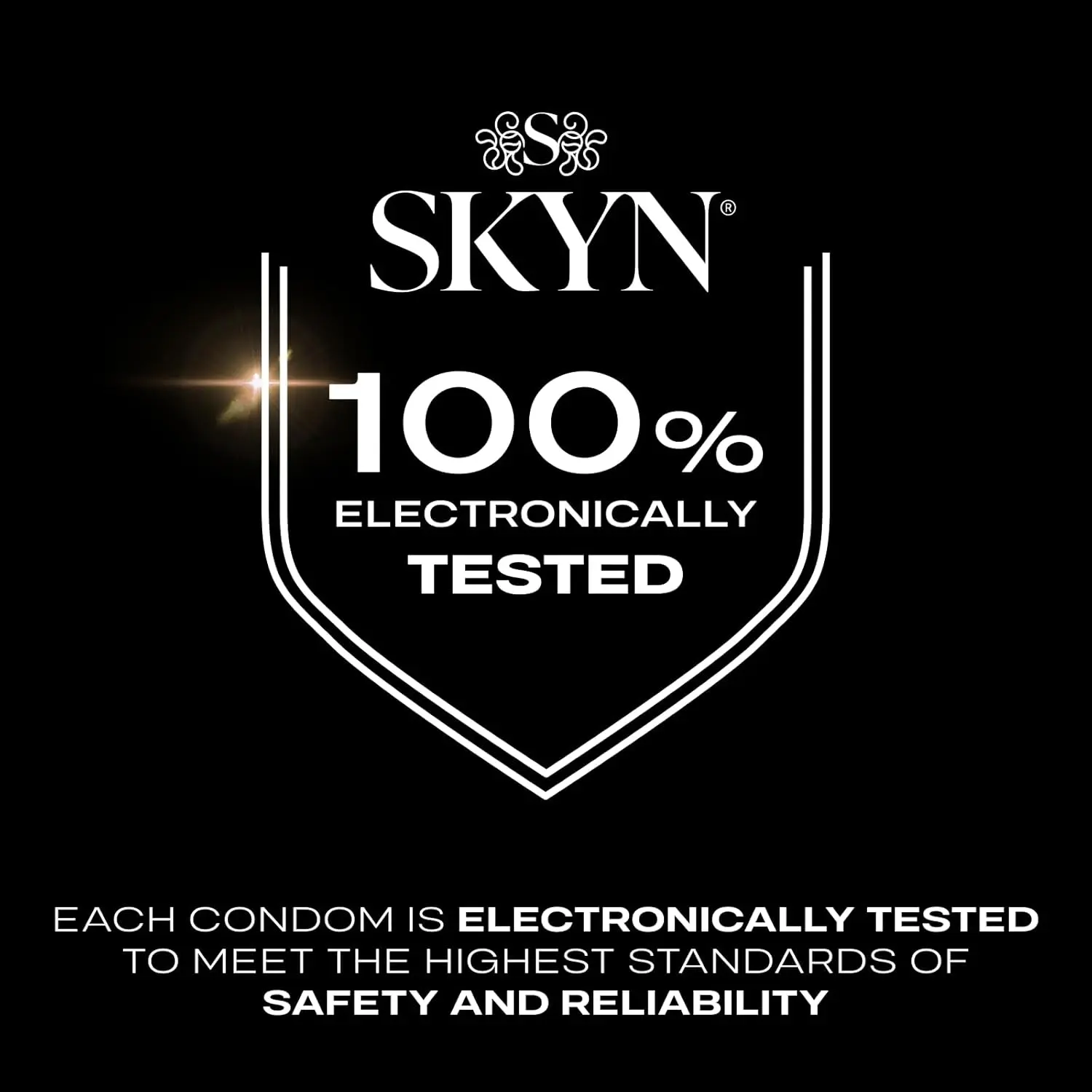 A box of SKYN Extra Studded non-latex condoms with raised studs for maximum stimulation and ultra-smooth lubricant.
