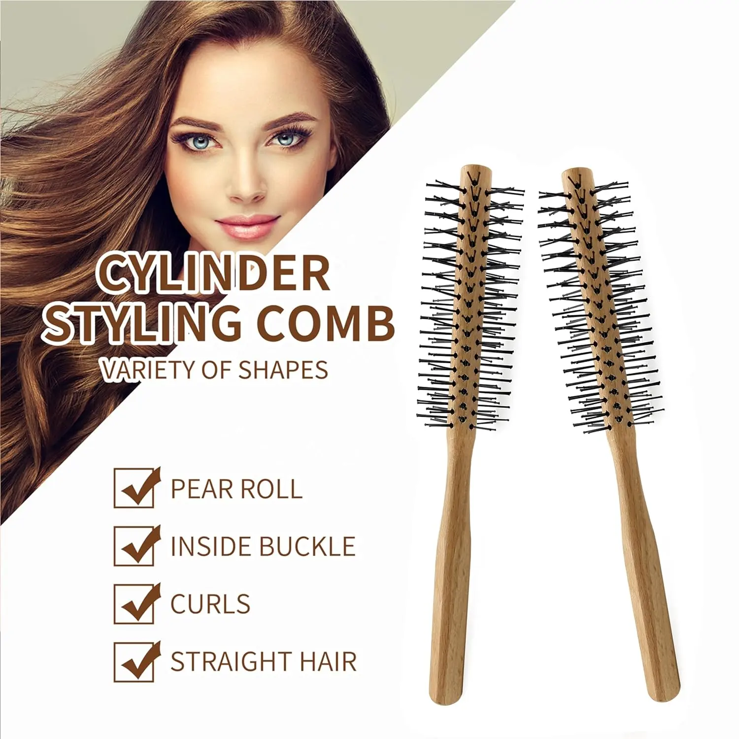This small round wooden brush is perfect for styling short hair, beards, creating curls and adding volume.